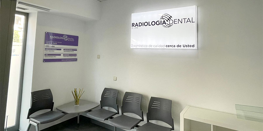 Sala de espera del centro Radiología Dental Gijón